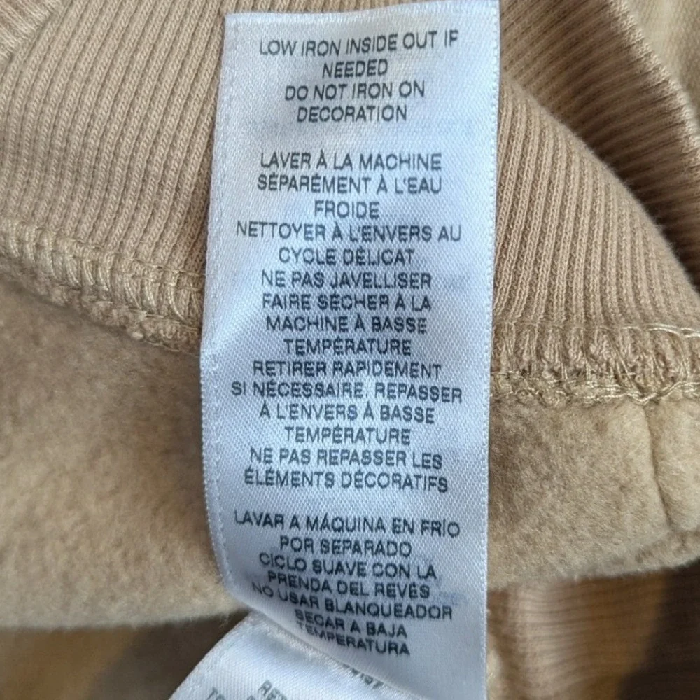 True Religion Arch TR Taping Pull Hoodie Tan Beige Horseshoe Logo Mens L